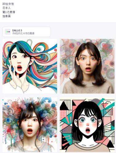 ChatGPTで抽象画の画像生成した結果