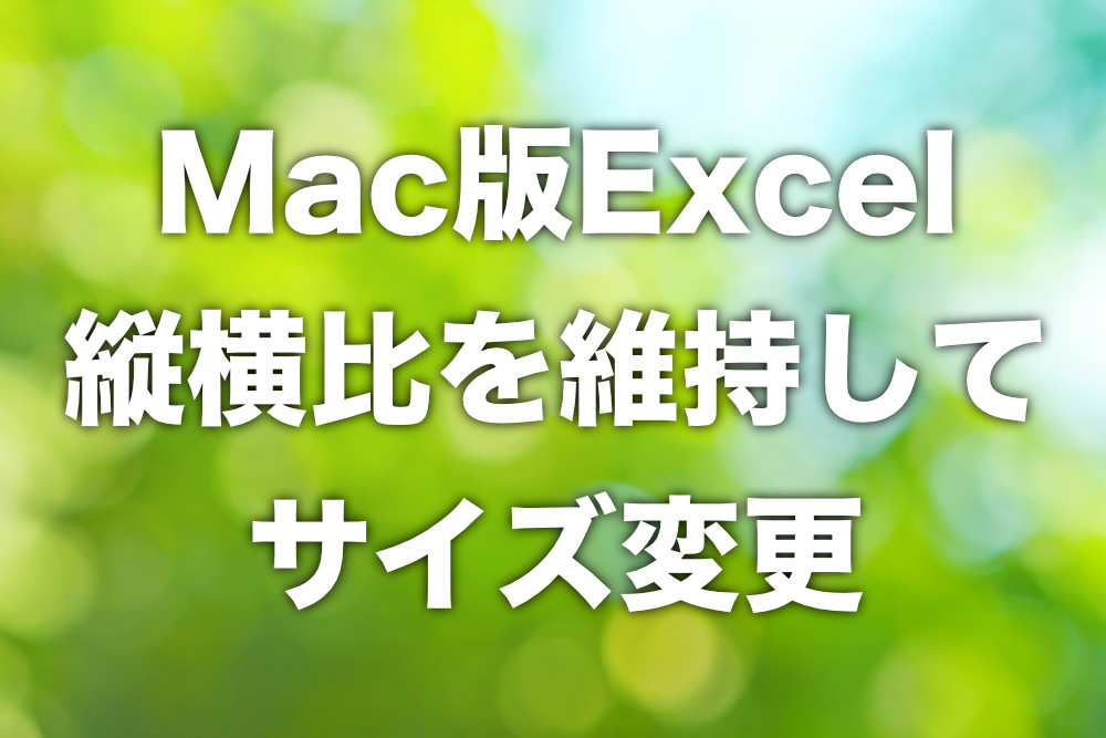 Mac版excel 図形の縦横比を維持したままサイズを変更する方法 動画あり Tipstour