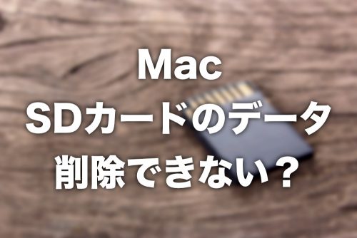 【Mac】SDカードのデータが削除出来ない時にまず確認する項目