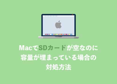 【Mac】SDカードのデータが空の筈なのに容量が埋まっている場合の対応方法
